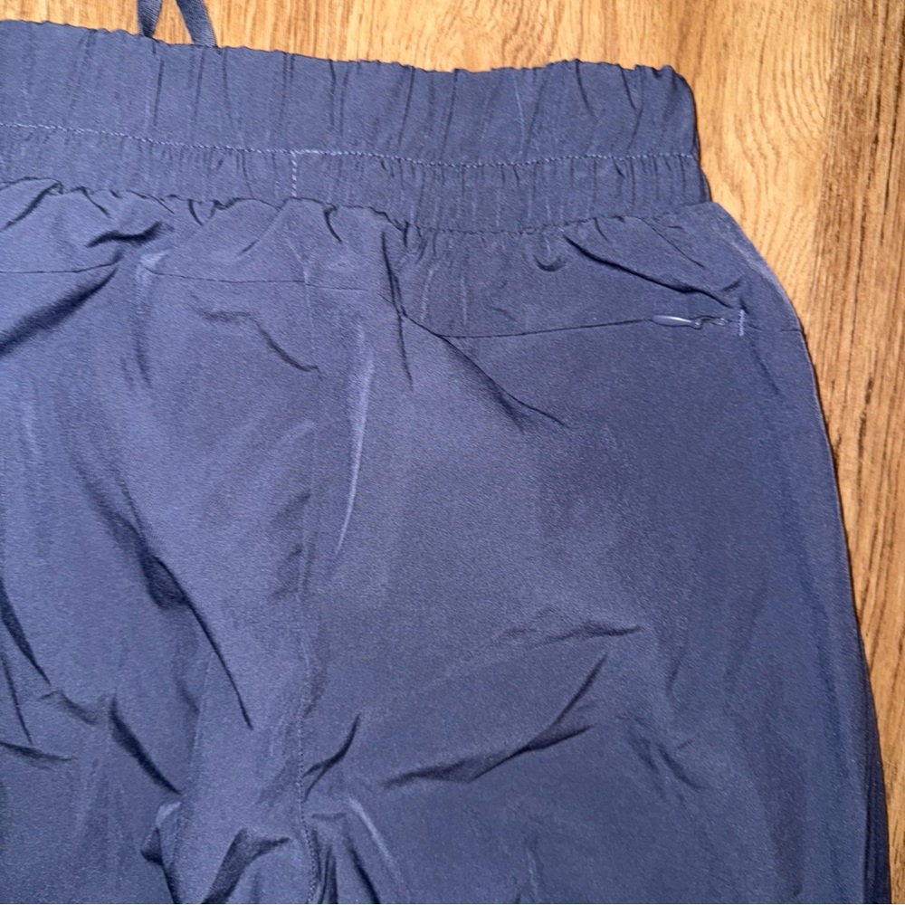 APANA Women Nylon Jogger Pants - Size Small , Blue Drawstring Waist, Pockets - Picture 7 of 8